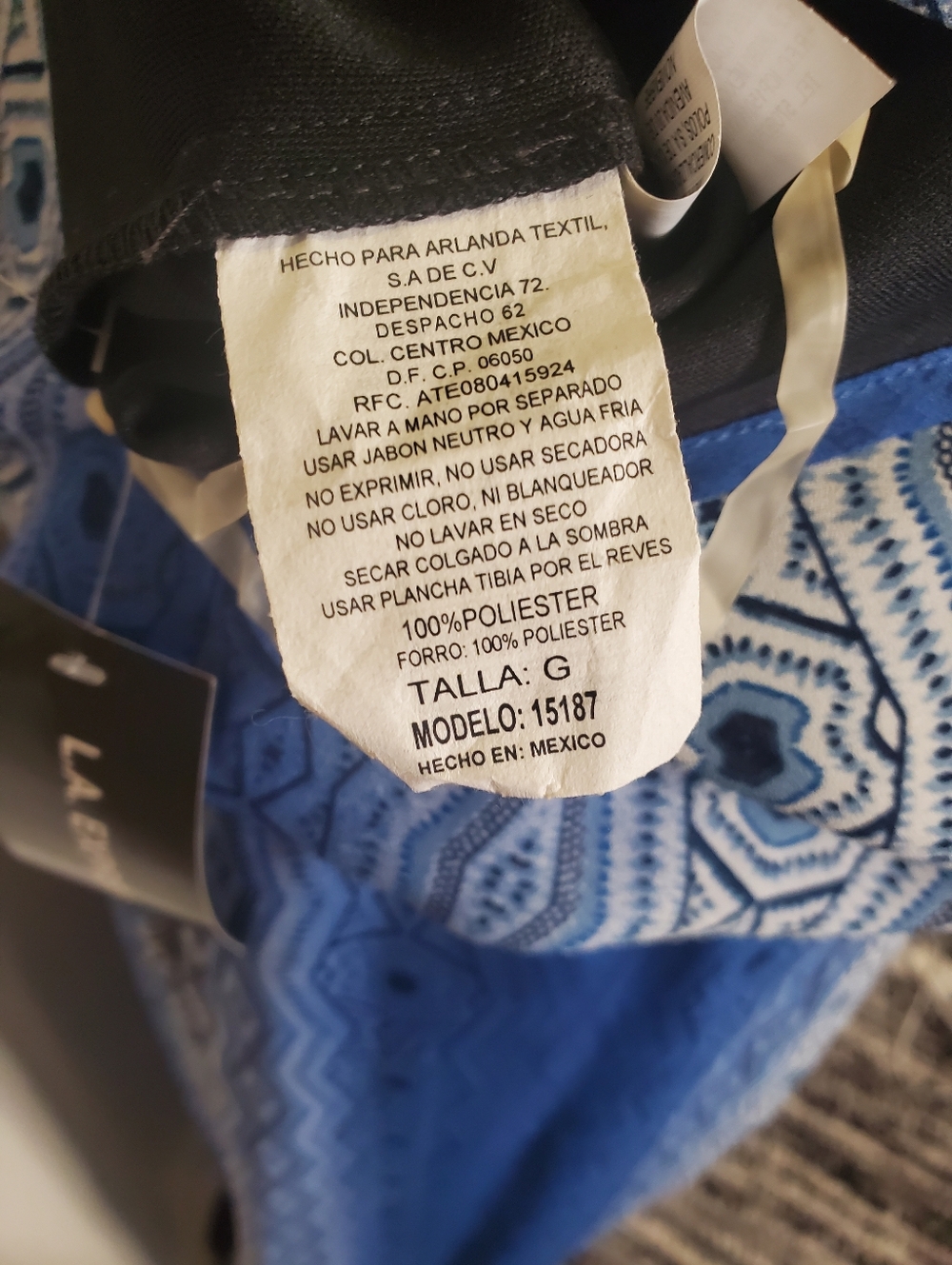 Express Blue Patterned Spaghetti-Strap Maxi Dress - Picture 4 of 4